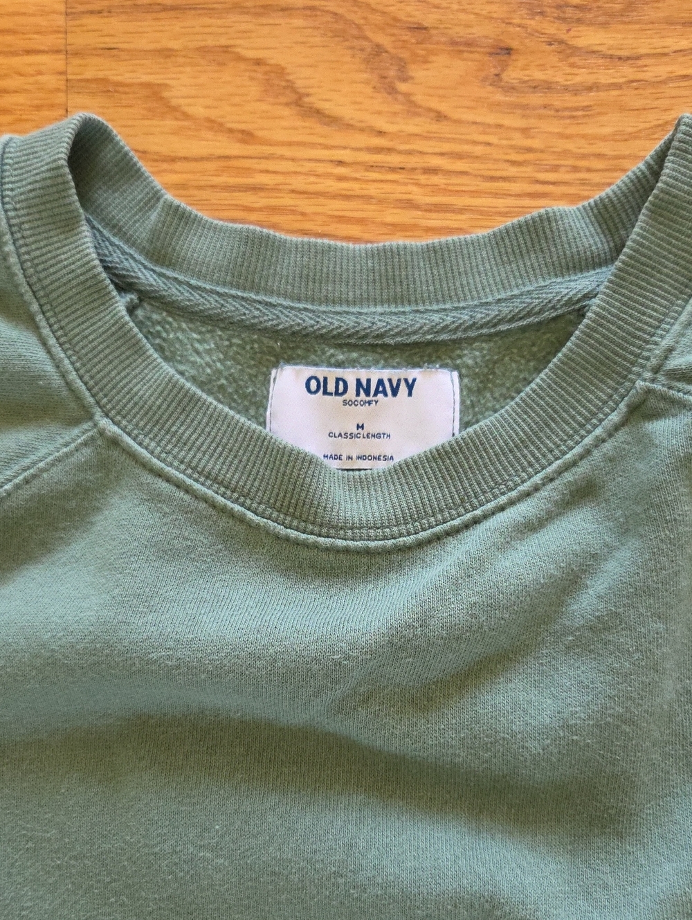 Old Navy Sage Green Cotton Crewneck Sweatshirt Size Medium